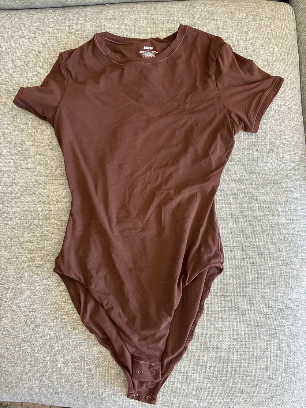 Skim’s Women’s Short Sleeve Bodysuit - Brown